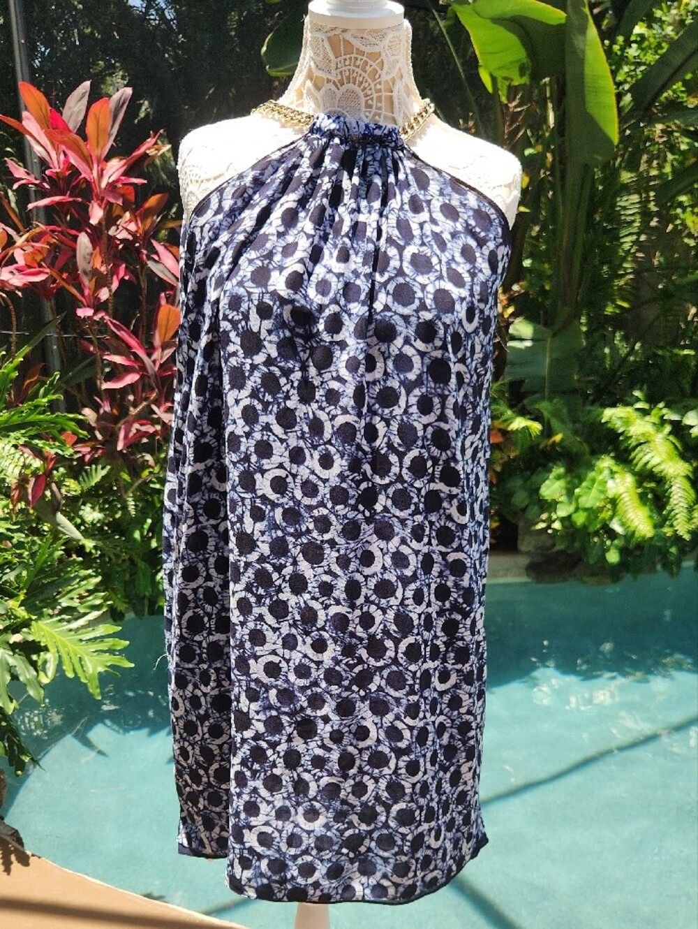 Michael Kors Navy and White Reversible Halter Dress..amazing! - Picture 8 of 10